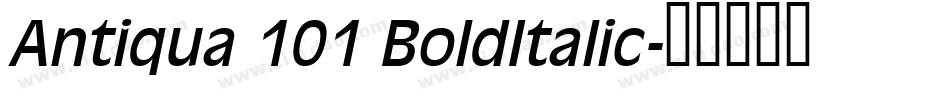 Antiqua 101 BoldItalic字体转换